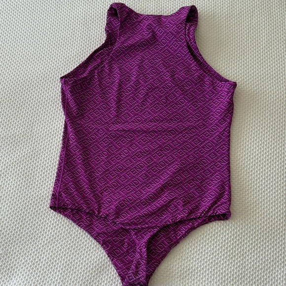 Fendi x Skims Collab Bodysuit Colorado Purple Womens Large One piece - Picture 7 of 11